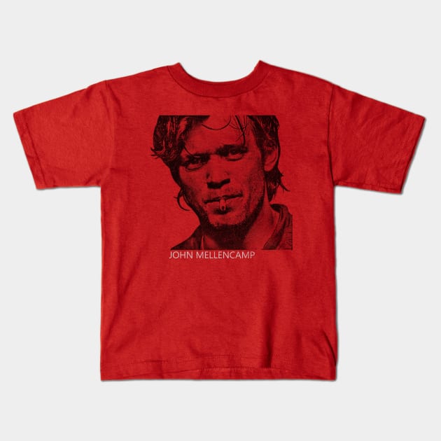 Retro John Mellencamp Kids T-Shirt by MuraiKacerStore